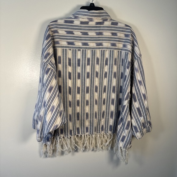 Carolina Colors II Vintage Top Women's 26W Cotton Button Up Southwestern Fringe - Picture 6 of 9